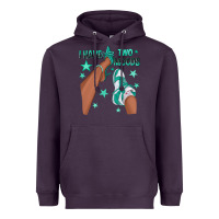 Plum Teal I Have Two Moods Afro Girl Sneakers Heavyweight Hoodie - texasbilliewilder
