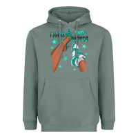 Sage Teal I Have Two Moods Afro Girl Sneakers Heavyweight Hoodie - texasbilliewilder