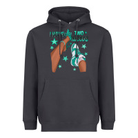 Smoke Teal I Have Two Moods Afro Girl Sneakers Heavyweight Hoodie - texasbilliewilder