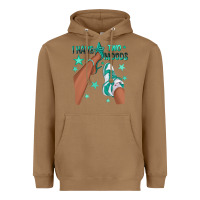 Toasted Coconut Teal I Have Two Moods Afro Girl Sneakers Heavyweight Hoodie - texasbilliewilder