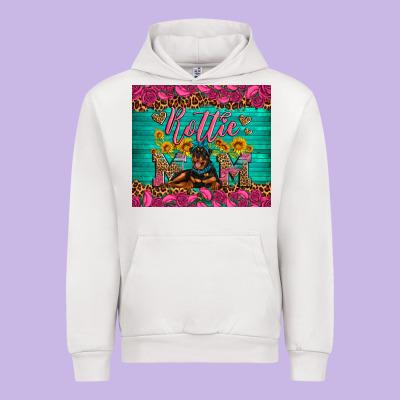 Rottie Mom With Roses Urban Hoodie Designed By Artiststas