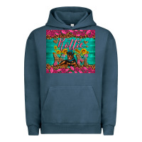 Pigment Midnight Navy Rottie mom with roses Urban Hoodie - Artiststas