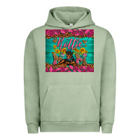 Pigment Oil Green Rottie mom with roses Urban Hoodie - Artiststas