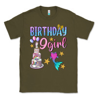 Army Green Birthday Girl 9 Classic Tee - BundleAndBundleShop