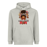 Moon Dust american football mom red and silver afro messy bu Heavyweight Hoodie - texasbilliewilder