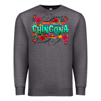 Charcoal Heather chingona Premium Sweatshirt - texasbilliewilder