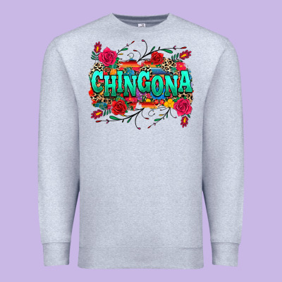 Chingona Premium Sweatshirt Designed By Texasbilliewilder