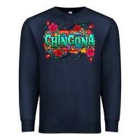 Navy chingona Premium Sweatshirt - texasbilliewilder
