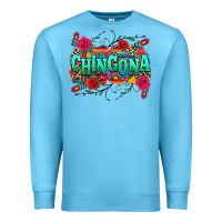 Ocean Blue chingona Premium Sweatshirt - texasbilliewilder