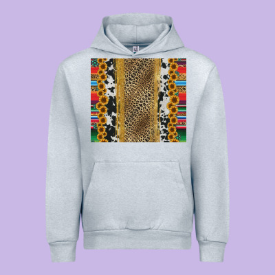 Western Serape Cowhide Urban Hoodie Designed By Jasminsmagicworld