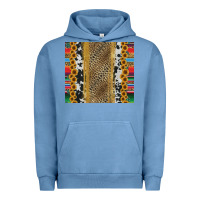 Pigment Pebble Blue western serape cowhide Urban Hoodie - Jasminsmagicworld