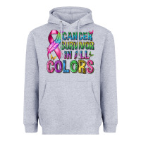 Heather Grey cancer survivor in all colors Heavyweight Hoodie - texasbilliewilder