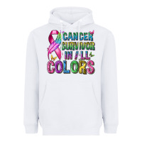 White cancer survivor in all colors Heavyweight Hoodie - texasbilliewilder