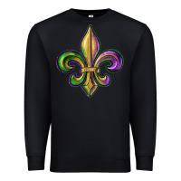 Black fleur de lis Premium Sweatshirt - RanaPortraitStore