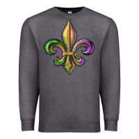 Charcoal Heather fleur de lis Premium Sweatshirt - RanaPortraitStore