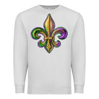 Dove Grey fleur de lis Premium Sweatshirt - RanaPortraitStore