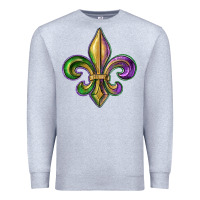 Heather Grey fleur de lis Premium Sweatshirt - RanaPortraitStore