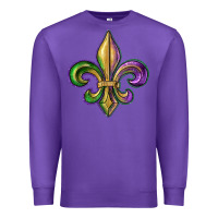 Purple fleur de lis Premium Sweatshirt - RanaPortraitStore