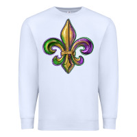 White fleur de lis Premium Sweatshirt - RanaPortraitStore