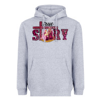 Heather Grey Pink Christmas true story holy family Heavyweight Hoodie - RanaPortraitStore