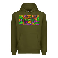 Army Green spooky license plate Premium Hoodie - BundleAndBundleShop