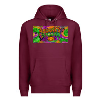 Burgundy spooky license plate Premium Hoodie - BundleAndBundleShop