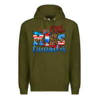 Army Green little miss firecracker Premium Hoodie - AdoDesignShop