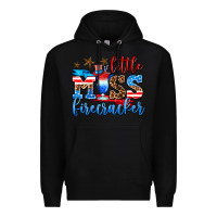 Black little miss firecracker Premium Hoodie - AdoDesignShop