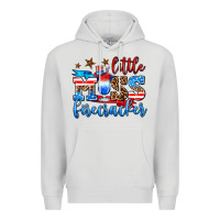 Dove Grey little miss firecracker Premium Hoodie - AdoDesignShop