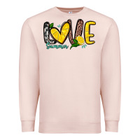 Pale Pink love summer lemon Premium Sweatshirt - Zillion Design Studio