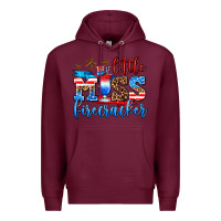 Burgundy little miss firecracker Premium Hoodie - AdoDesignShop