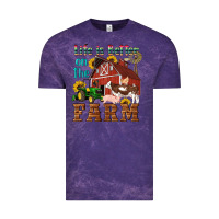 Cloud Purple western life is better on the farm Vintage Tee - Artiststas