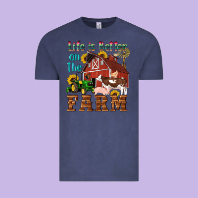 Western Life Is Better On The Farm Vintage Tee Designed By Artiststas