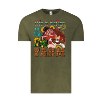 Vintage Olive western life is better on the farm Vintage Tee - Artiststas