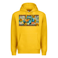Lemon Fall truck sunflowers Premium Hoodie - Artiststas