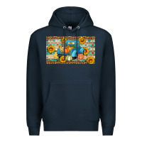 Navy Fall truck sunflowers Premium Hoodie - Artiststas