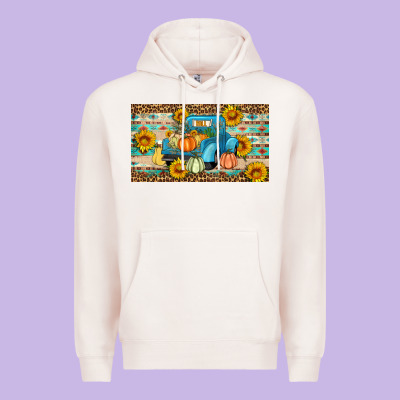 Fall Truck Sunflowers Premium Hoodie Designed By Artiststas