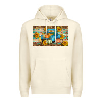 Sandshell Fall truck sunflowers Premium Hoodie - Artiststas