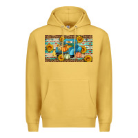 Antique Gold Fall truck sunflowers Premium Hoodie - Artiststas