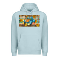 Blue Mist Fall truck sunflowers Premium Hoodie - Artiststas