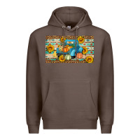 Coffee Fall truck sunflowers Premium Hoodie - Artiststas
