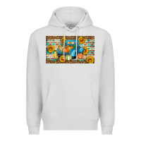 Dove Grey Fall truck sunflowers Premium Hoodie - Artiststas