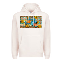 Pale Pink Fall truck sunflowers Premium Hoodie - Artiststas