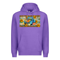 Purple Fall truck sunflowers Premium Hoodie - Artiststas