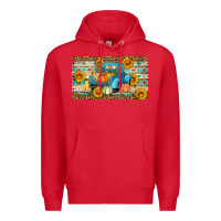 Red Fall truck sunflowers Premium Hoodie - Artiststas