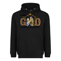 Black With God All Things Are Possible Heavyweight Hoodie - RanaPortraitStore