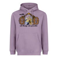 Lavender With God All Things Are Possible Heavyweight Hoodie - RanaPortraitStore