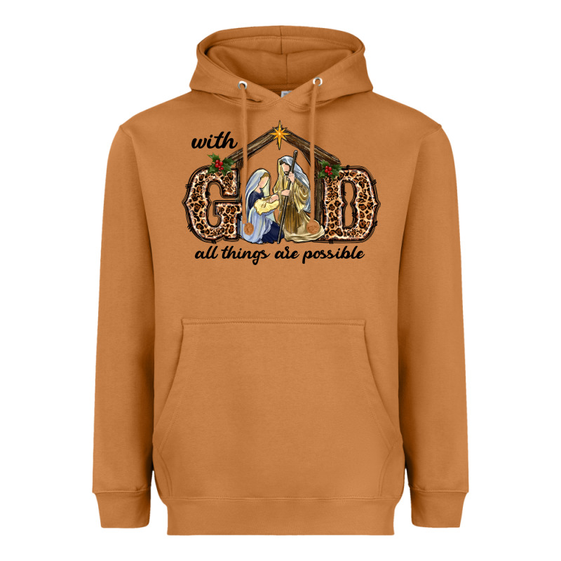 With God All Things Are Possible Heavyweight Hoodie by RanaPortraitStore | Teevron