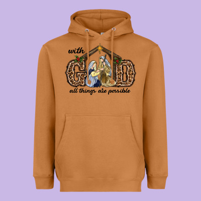Heavyweight Hoodie With God All Things Are Possible