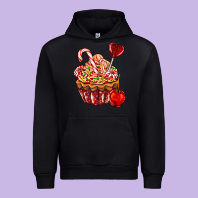 Christmas Candy Cupcake Urban Hoodie Designed By Adodesignshop